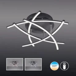 Honsel Leuchten Fischer & Honsel Cross TW Deckenleuchte LED Schwarz, 5-flammig, Fernbedienung 6 Honsel Leuchten Fischer & Honsel Cross TW Deckenleuchte LED Schwarz, 5-flammig, Fernbedienung -LED Leuchten Verkäufe 2022 fischer honsel cross tw deckenleuchte 20896 2