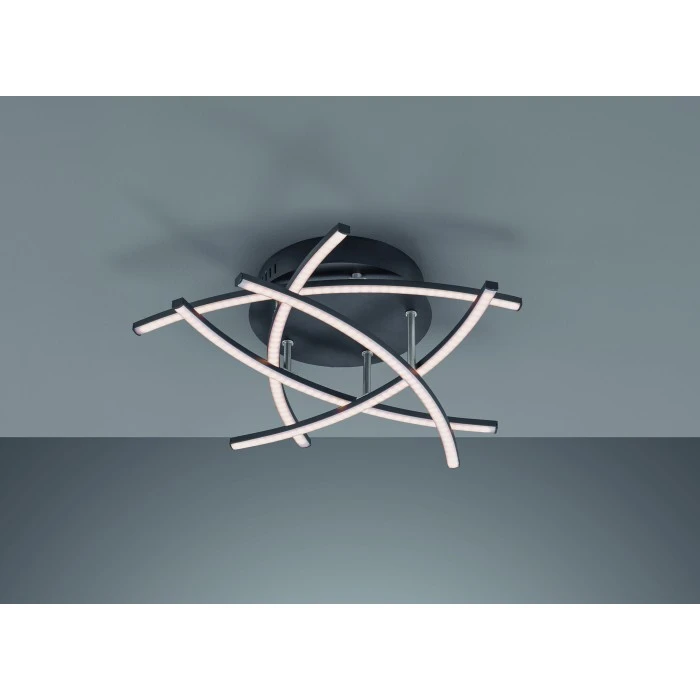 Honsel Leuchten Fischer & Honsel Cross TW Deckenleuchte LED Schwarz, 5-flammig, Fernbedienung 4 Honsel Leuchten Fischer & Honsel Cross TW Deckenleuchte LED Schwarz, 5-flammig, Fernbedienung – Bild 4