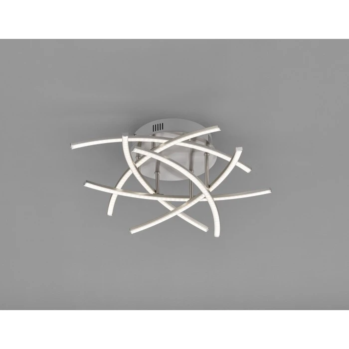 Honsel Leuchten Fischer & Honsel Cross TW Deckenleuchte LED Nickel-Matt, 6-flammig, Fernbedienung 2 Honsel Leuchten Fischer & Honsel Cross TW Deckenleuchte LED Nickel-Matt, 6-flammig, Fernbedienung – Bild 2