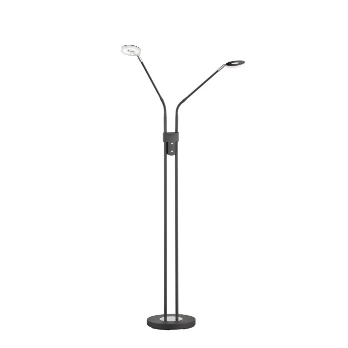 Honsel Leuchten Fischer & Honsel Dent Stehleuchte LED Schwarz, 2-flammig 2 Honsel Leuchten Fischer & Honsel Dent Stehleuchte LED Schwarz, 2-flammig – Bild 2