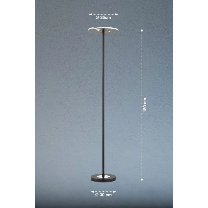 Honsel Leuchten Fischer & Honsel Dent Stehleuchte LED Schwarz, 1-flammig 3 Honsel Leuchten Fischer & Honsel Dent Stehleuchte LED Schwarz, 1-flammig – Bild 3