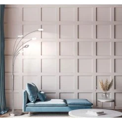 Honsel Leuchten Fischer & Honsel Dent Stehleuchte LED Nickel-Matt, 5-flammig