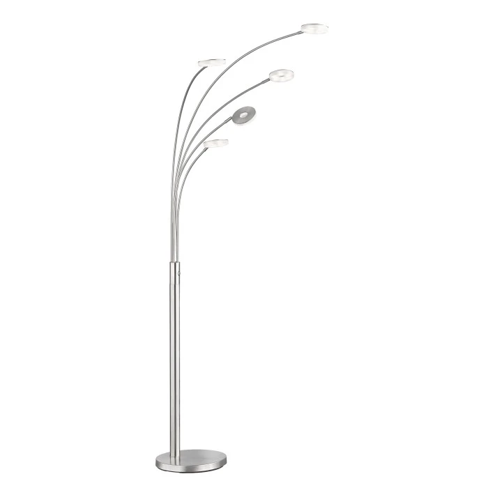 Honsel Leuchten Fischer & Honsel Dent Stehleuchte LED Nickel-Matt, 5-flammig 3 Honsel Leuchten Fischer & Honsel Dent Stehleuchte LED Nickel-Matt, 5-flammig – Bild 3