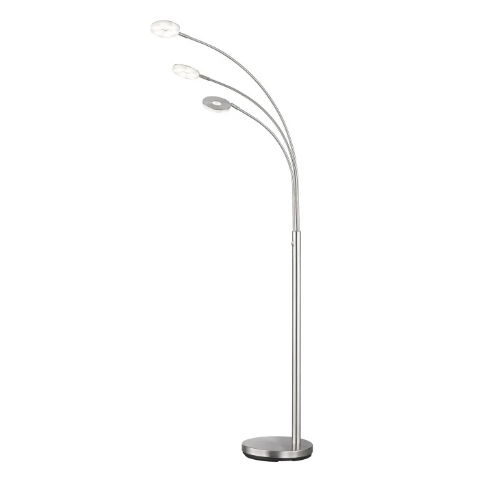 Honsel Leuchten Fischer & Honsel Dent Stehleuchte LED Nickel-Matt, 3-flammig 2 Honsel Leuchten Fischer & Honsel Dent Stehleuchte LED Nickel-Matt, 3-flammig – Bild 2