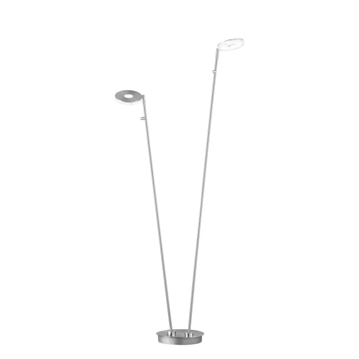 Honsel Leuchten Fischer & Honsel Dent Stehleuchte LED Nickel-Matt, 2-flammig 3 Honsel Leuchten Fischer & Honsel Dent Stehleuchte LED Nickel-Matt, 2-flammig – Bild 3
