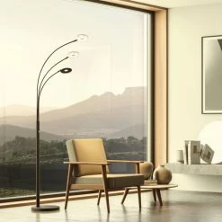 Honsel Leuchten Fischer & Honsel Dent Stehleuchte LED Schwarz, 3-flammig