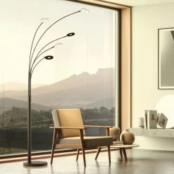 Honsel Leuchten Fischer & Honsel Dent Stehleuchte LED Schwarz, 5-flammig