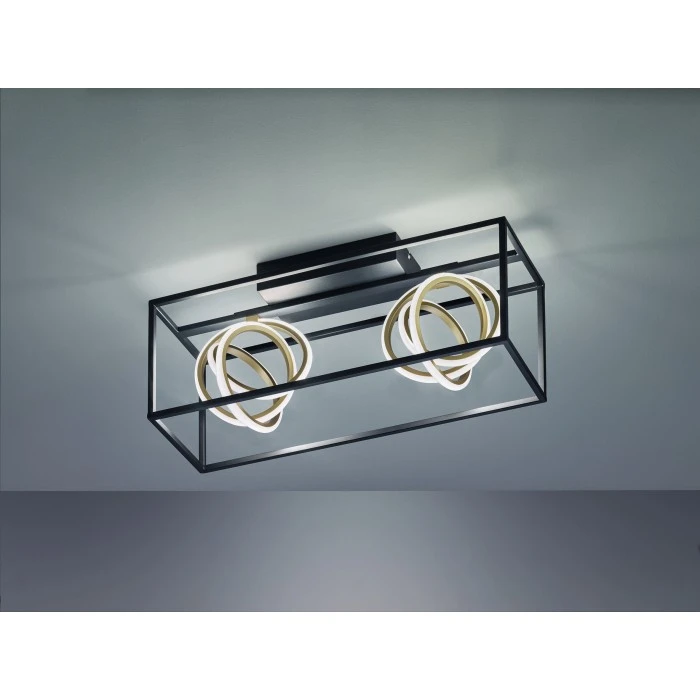 Fischer Leuchten Fischer & Honsel Gisi Deckenleuchte LED Schwarz, 2-flammig, Fernbedienung 2 Fischer Leuchten Fischer & Honsel Gisi Deckenleuchte LED Schwarz, 2-flammig, Fernbedienung – Bild 2