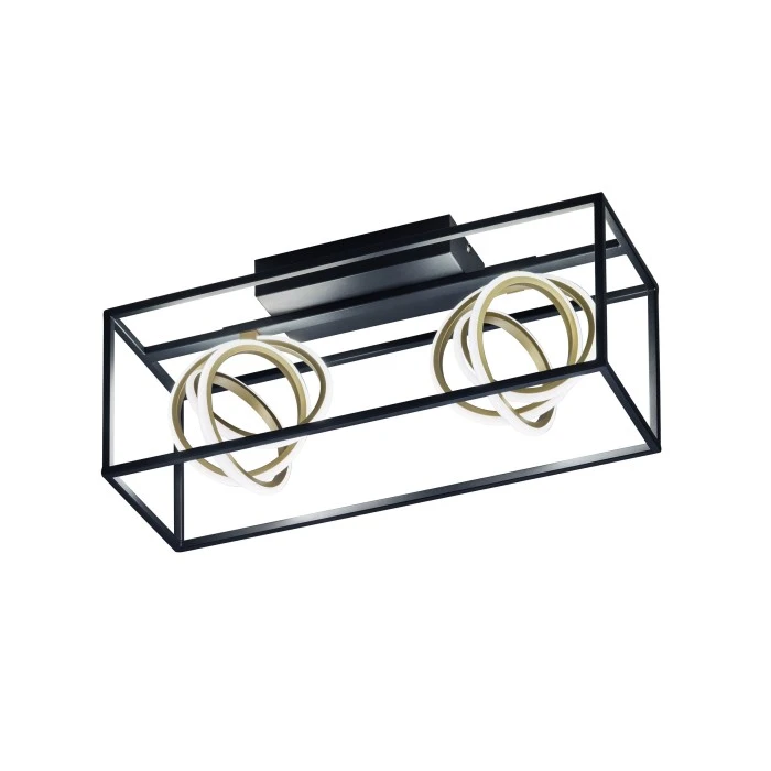 Fischer Leuchten Fischer & Honsel Gisi Deckenleuchte LED Schwarz, 2-flammig, Fernbedienung 3 Fischer Leuchten Fischer & Honsel Gisi Deckenleuchte LED Schwarz, 2-flammig, Fernbedienung – Bild 3