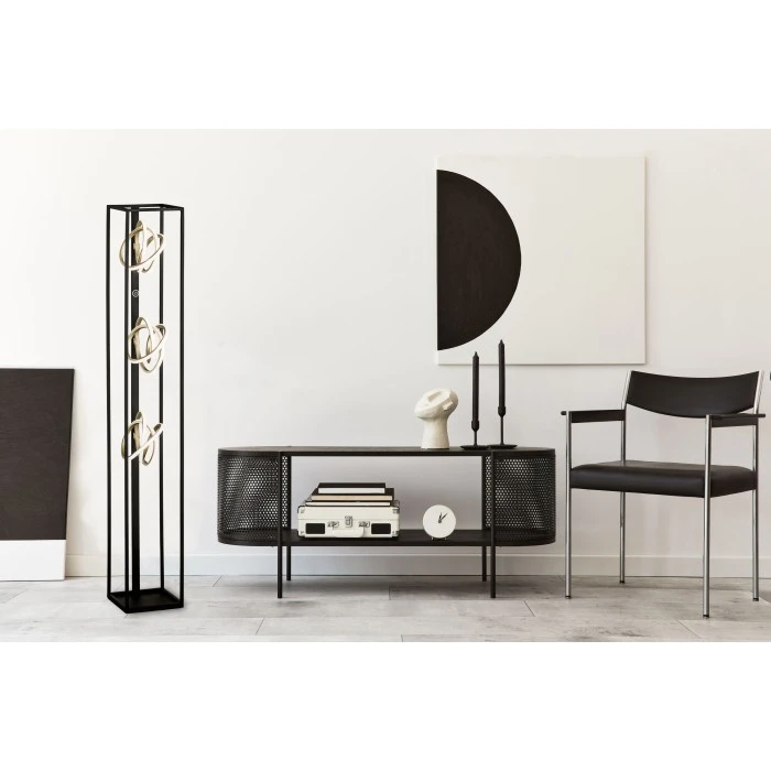 Fischer Leuchten Fischer & Honsel Gisi Stehleuchte LED Schwarz, 3-flammig 1 Fischer Leuchten Fischer & Honsel Gisi Stehleuchte LED Schwarz, 3-flammig