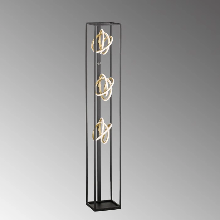 Fischer Leuchten Fischer & Honsel Gisi Stehleuchte LED Schwarz, 3-flammig 2 Fischer Leuchten Fischer & Honsel Gisi Stehleuchte LED Schwarz, 3-flammig – Bild 2