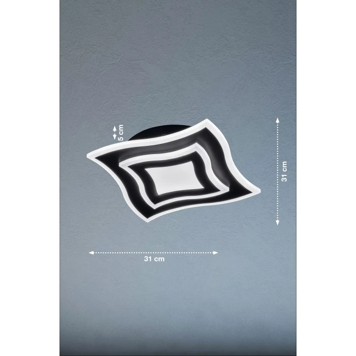 Honsel Leuchten Fischer & Honsel Gorden Deckenleuchte LED Schwarz, 1-flammig, Fernbedienung 3 Honsel Leuchten Fischer & Honsel Gorden Deckenleuchte LED Schwarz, 1-flammig, Fernbedienung – Bild 3