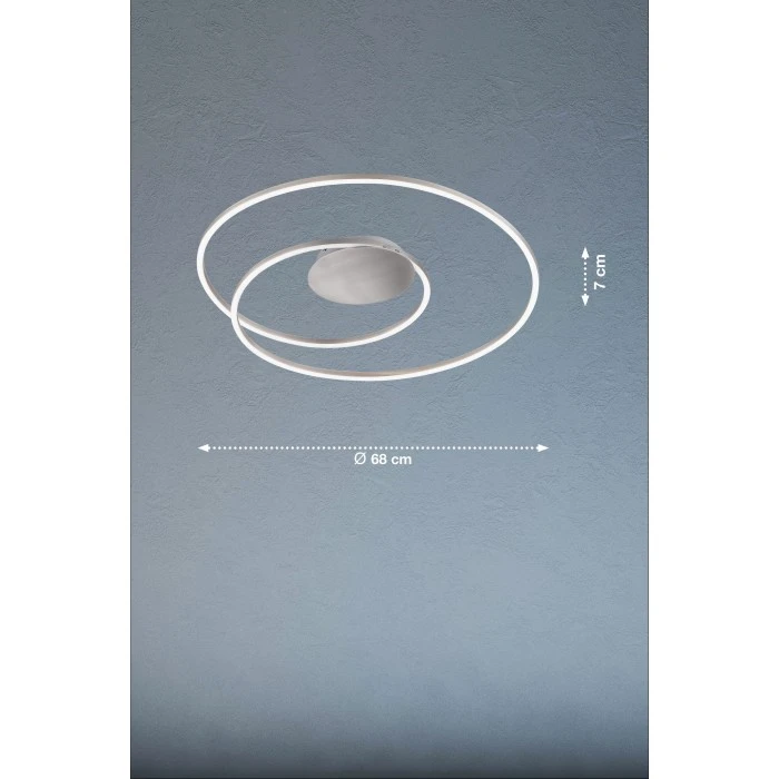 Honsel Leuchten Fischer & Honsel Holy Deckenleuchte LED Nickel-Matt, 1-flammig, Fernbedienung 4 Honsel Leuchten Fischer & Honsel Holy Deckenleuchte LED Nickel-Matt, 1-flammig, Fernbedienung – Bild 4