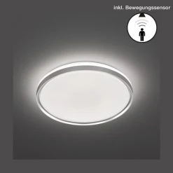 Honsel Leuchten Fischer & Honsel Jaso BS Deckenleuchte LED Silber, 1-flammig, Bewegungsmelder