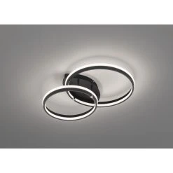 Honsel Leuchten Fischer & Honsel Nomade Deckenleuchte LED Schwarz, 2-flammig