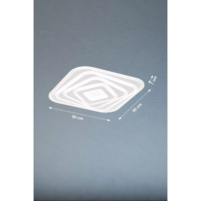 Honsel Leuchten Fischer & Honsel Queen Deckenleuchte LED Weiß, 1-flammig, Fernbedienung 2 Honsel Leuchten Fischer & Honsel Queen Deckenleuchte LED Weiß, 1-flammig, Fernbedienung – Bild 2