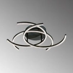 Honsel Leuchten Fischer & Honsel Visby Deckenleuchte LED Schwarz, 3-flammig, Fernbedienung