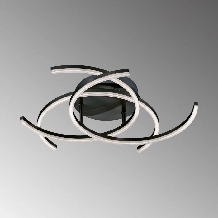 Honsel Leuchten Fischer & Honsel Visby Deckenleuchte LED Schwarz, 3-flammig, Fernbedienung 1 Honsel Leuchten Fischer & Honsel Visby Deckenleuchte LED Schwarz, 3-flammig, Fernbedienung