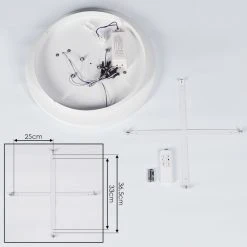 Hofstein Fitili Deckenleuchte LED Wei&szlig;, 1-flammig, Fernbedienung -LED Leuchten Verkäufe 2022 fitili deckenleuchte h3391112 4