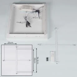 Hofstein Fitili Deckenleuchte LED Wei&szlig;, 1-flammig, Fernbedienung -LED Leuchten Verkäufe 2022 fitili deckenleuchte h3391136 4
