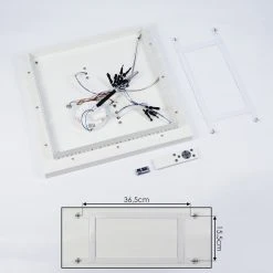 Hofstein Fitili Deckenleuchte LED Schwarz, Wei&szlig;, 1-flammig, Fernbedienung, Farbwechsler -LED Leuchten Verkäufe 2022 fitili deckenleuchte h3418598 4