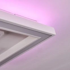 Hofstein Fitili Deckenleuchte LED Schwarz, Wei&szlig;, 1-flammig, Fernbedienung, Farbwechsler -LED Leuchten Verkäufe 2022 fitili deckenleuchte h3418598 5