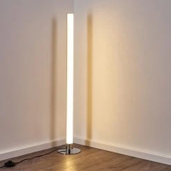 Hofstein Flaut Stehleuchte LED Chrom, 1-flammig, Fernbedienung, Farbwechsler -LED Leuchten Verkäufe 2022 flaut stehleuchte h3270721 do1 23