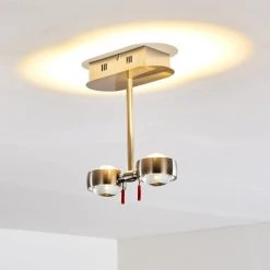 Hofstein Florenz Deckenleuchte LED Nickel-Matt, 2-flammig -LED Leuchten Verkäufe 2022 florenz deckenleuchte h166568 2