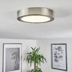 Hofstein Fnsrud Deckenleuchte LED Nickel-Matt, 1-flammig