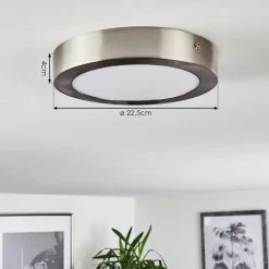 Hofstein Fnsrud Deckenleuchte LED Nickel-Matt, 1-flammig -LED Leuchten Verkäufe 2022 fnsrud deckenleuchte h3436592 3