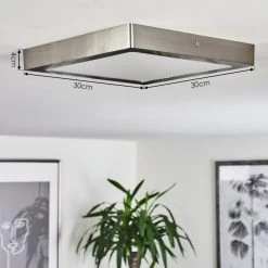 Hofstein Fnsrud Deckenleuchte LED Nickel-Matt, 1-flammig -LED Leuchten Verkäufe 2022 fnsrud deckenleuchte h3436646 3
