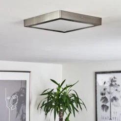 Hofstein Fnsrud Deckenleuchte LED Nickel-Matt, 1-flammig -LED Leuchten Verkäufe 2022 fnsrud deckenleuchte h3436646 9