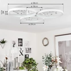Hofstein Fombillou Deckenleuchte LED Wei&szlig;, 1-flammig -LED Leuchten Verkäufe 2022 fombillou deckenleuchte h3650776 3