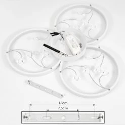 Hofstein Fombillou Deckenleuchte LED Wei&szlig;, 1-flammig -LED Leuchten Verkäufe 2022 fombillou deckenleuchte h3650776 4
