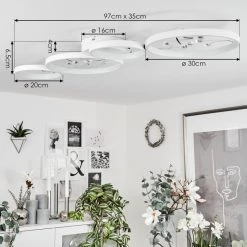 Hofstein Fombillou Deckenleuchte LED Wei&szlig;, 1-flammig -LED Leuchten Verkäufe 2022 fombillou deckenleuchte h3650790 3