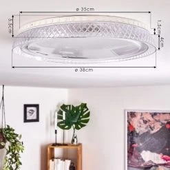 Hofstein Fondaco Deckenleuchte LED Wei&szlig;, 1-flammig, Fernbedienung, Farbwechsler -LED Leuchten Verkäufe 2022 fondaco deckenleuchte h3392195 3