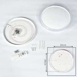Hofstein Fondaco Deckenleuchte LED Wei&szlig;, 1-flammig, Fernbedienung, Farbwechsler -LED Leuchten Verkäufe 2022 fondaco deckenleuchte h3392195 4
