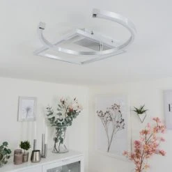 Hofstein Frederick Deckenleuchte LED Silber, Wei&szlig;, 1-flammig -LED Leuchten Verkäufe 2022 frederick deckenleuchte h3550953 11