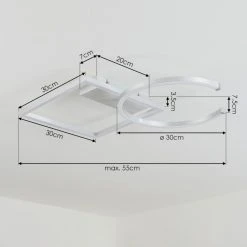 Hofstein Frederick Deckenleuchte LED Silber, Wei&szlig;, 1-flammig -LED Leuchten Verkäufe 2022 frederick deckenleuchte h3550953 3