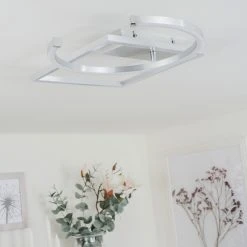 Hofstein Frederick Deckenleuchte LED Silber, Wei&szlig;, 1-flammig -LED Leuchten Verkäufe 2022 frederick deckenleuchte h3550953 9