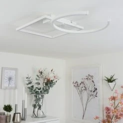 Hofstein Frederick Deckenleuchte LED Chrom, Wei&szlig;, 1-flammig -LED Leuchten Verkäufe 2022 frederick deckenleuchte h3550977 11