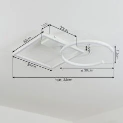 Hofstein Frederick Deckenleuchte LED Chrom, Wei&szlig;, 1-flammig -LED Leuchten Verkäufe 2022 frederick deckenleuchte h3550977 3