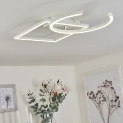 Hofstein Frederick Deckenleuchte LED Chrom, Wei&szlig;, 1-flammig -LED Leuchten Verkäufe 2022 frederick deckenleuchte h3550977 8