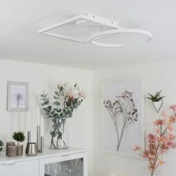 Hofstein Frederick Deckenleuchte LED Chrom, Wei&szlig;, 1-flammig -LED Leuchten Verkäufe 2022 frederick deckenleuchte h3550977 9