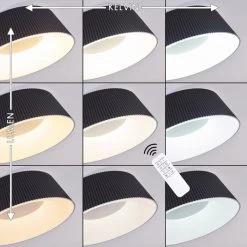 Hofstein Fremont Deckenleuchte LED Schwarz, 1-flammig, Fernbedienung -LED Leuchten Verkäufe 2022 fremont deckenleuchte h3333037 3