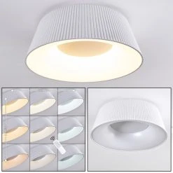 Hofstein Fremont Deckenleuchte LED Wei&szlig;, 1-flammig, Fernbedienung