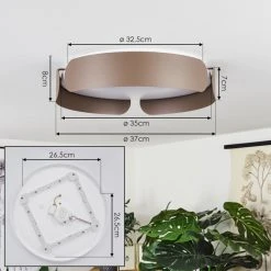 Hofstein Fuscado Deckenleuchte LED Mokka, 1-flammig -LED Leuchten Verkäufe 2022 fuscado deckenleuchte h3568279 3