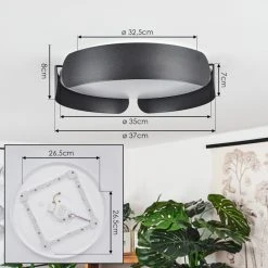 Hofstein Fuscado Deckenleuchte LED Schwarz, 1-flammig -LED Leuchten Verkäufe 2022 fuscado deckenleuchte h3570050 3