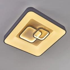 Hofstein Gabbiana Deckenleuchte LED Grau, Wei&szlig;, 1-flammig, Fernbedienung -LED Leuchten Verkäufe 2022 gabbiana deckenleuchte h3392201 11