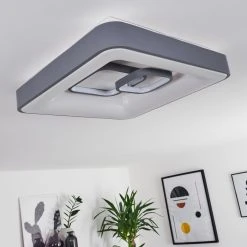Hofstein Gabbiana Deckenleuchte LED Grau, Wei&szlig;, 1-flammig, Fernbedienung -LED Leuchten Verkäufe 2022 gabbiana deckenleuchte h3392201 12